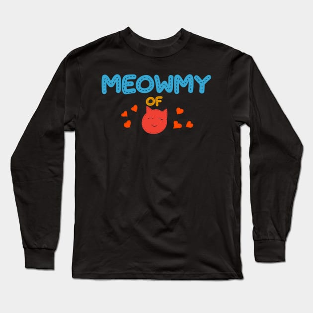 Meowmy of girl Long Sleeve T-Shirt by Erena Samohai